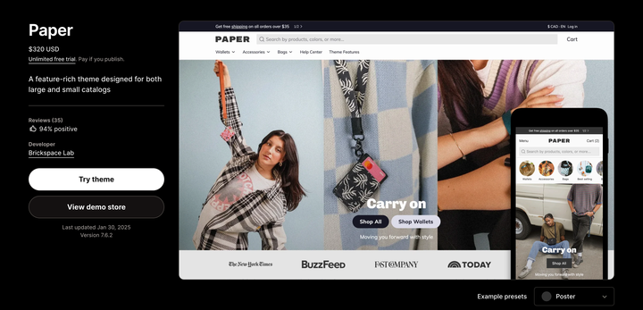 30多个Shopify2.0主题模板推荐，提升用户体验和转化率的秘密